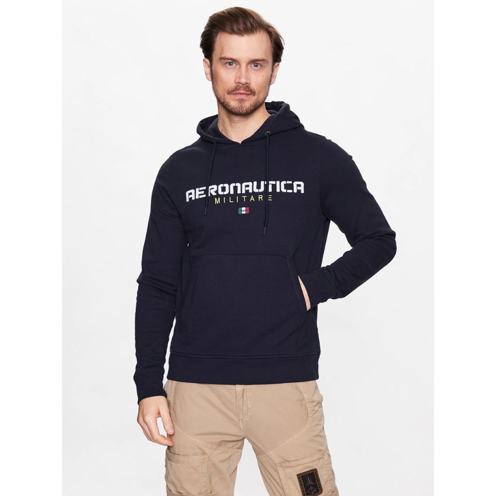 AERONAUTICA MILITARE MEN DARK BLUE HOODIE REGULAR FIT